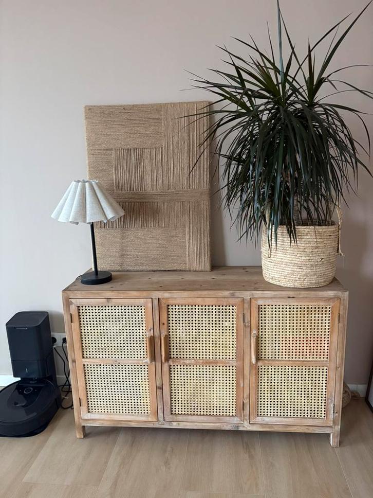 Dressoir Webbing Xenos — naturel, Huis en Inrichting, Kasten | Dressoirs, Zo goed als nieuw, 100 tot 150 cm, 25 tot 50 cm, Ophalen