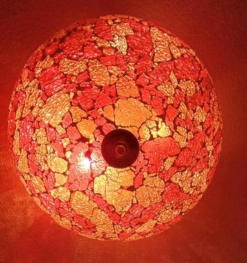 Plafonnière Mozaïek Craquelé glas 35cm diameter beschikbaar voor biedingen
