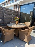 Luxe Borek tuinset, tafel met 4 stoelen, Tuin en Terras, Ophalen, Gebruikt, 4 zitplaatsen, Tuinset