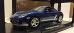 Porsche Cayman coupe metallic blue Norev metal 1:18 KRD, Ophalen of Verzenden, Zo goed als nieuw, Auto, Norev
