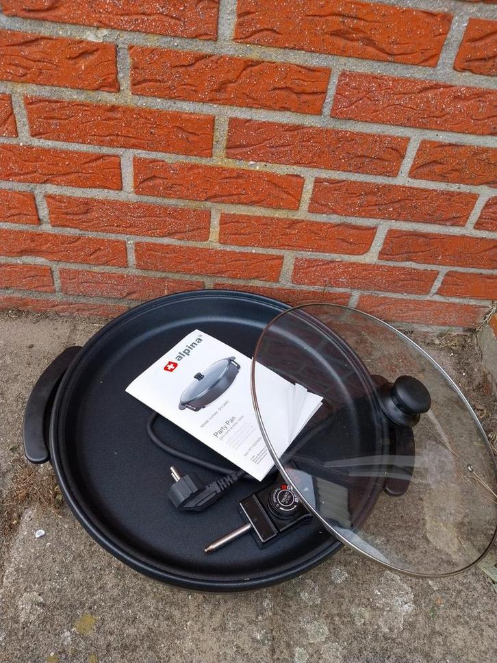 Hapjespan Alpina - Perfect voor gezellige avonden!, Witgoed en Apparatuur, Grillplaten, Zo goed als nieuw, Ophalen