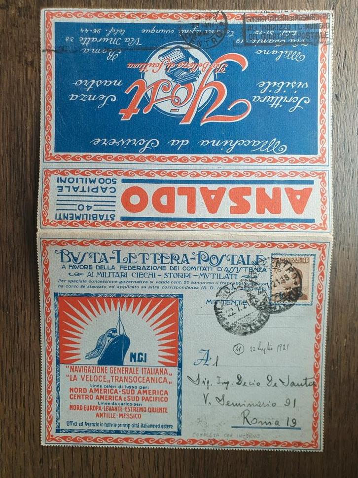 Italië BLP 1921 compleet met tekst, Postzegels en Munten, Postzegels | Europa | Italië, Ophalen of Verzenden