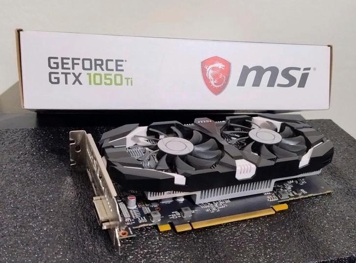 MSI GeForce GTX 1050 Ti 4GB OC, Computers en Software, Videokaarten, Zo goed als nieuw, PCI-Express 3.0, GDDR5, HDMI, DisplayPort