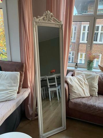 Brocante Spiegel met Steun - 175x45 cm beschikbaar voor biedingen
