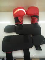 Bokshandschoenen 6 oz en scheenbeschermers voor kind, Sport en Fitness, Vechtsporten en Zelfverdediging, Gebruikt, Overige, Maat XS of kleiner