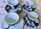 Illy Art Collection. 4 kop en schotels. 1999. Pottorf, Verzamelen, Ophalen of Verzenden, Zo goed als nieuw, Porselein, Kop en/of schotel