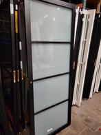 83x211,5cm binnendeur stomp staallook zwart mat glas SL4, Doe-het-zelf en Verbouw, Nieuw, 215 cm of meer, Glas, 80 tot 100 cm