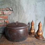 Oude ketel pot pan met deksel peper- en zoutstel *Etage3*, Gebruikt, Ophalen of Verzenden