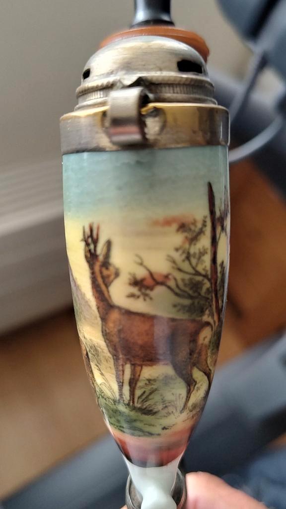 3 mooie antieke pijpen met koppen van porcelein, Huis en Inrichting, Woonaccessoires | Klokken, Ophalen of Verzenden