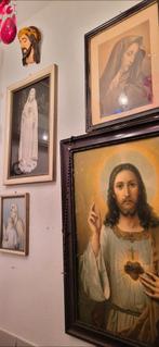 5 stuks Jezus / Maria schilderij en gips Jezus, Ophalen