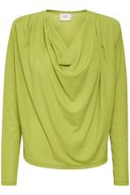 Gestuz top met watervalhals mt M, Kleding | Dames, Groen, Maat 38/40 (M), Ophalen of Verzenden, Lange mouw