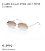 Buona zonnebril-Miami Beach bruin glas., Sieraden, Tassen en Uiterlijk, Zonnebrillen en Brillen | Heren, Nieuw, Overige merken