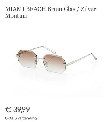 Buona zonnebril-Miami Beach bruin glas.