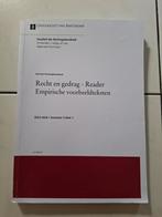Recht en gedrag Reader Empirische voorbeeldteksten UvA, Ophalen of Verzenden, Zo goed als nieuw, WO