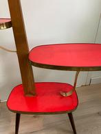 Vintage planten etagiere tafeltje rood, Ophalen, Zo goed als nieuw