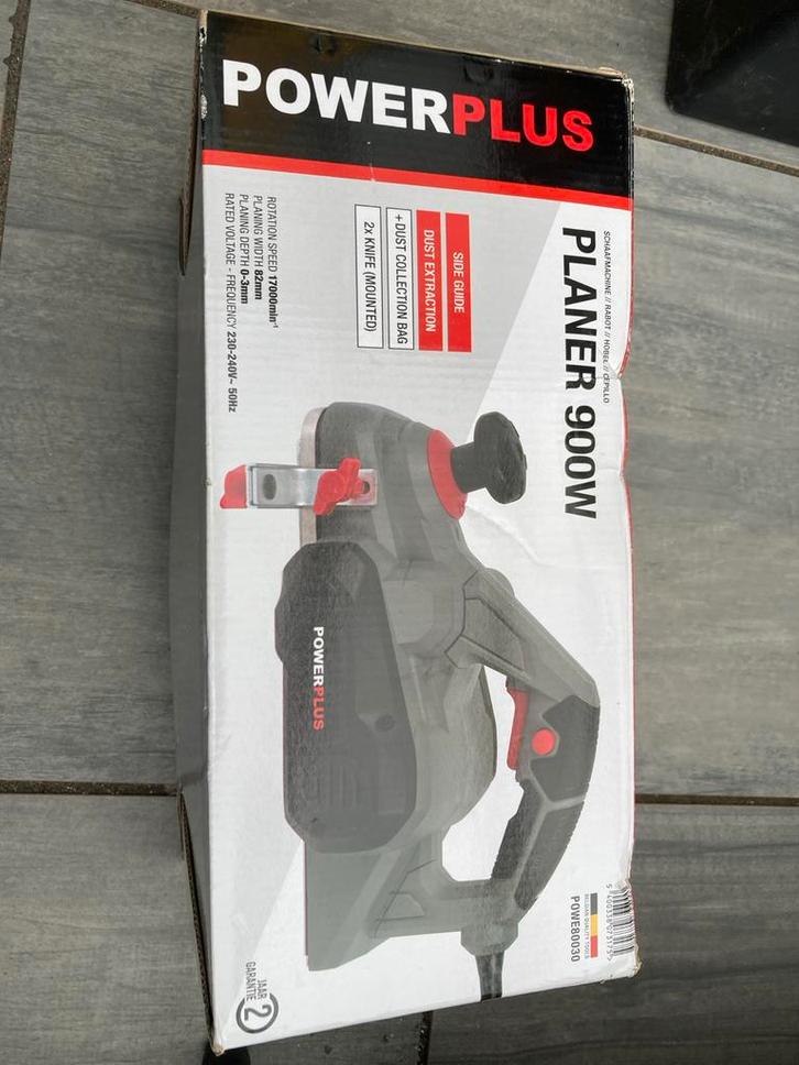 Powerplus POWE80030 Schaafmachine - 900W - Zijgeleider, Doe-het-zelf en Verbouw, Schaafmachines, Zo goed als nieuw, Ophalen of Verzenden