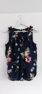 Top met bloemen Vero Moda, Maat 34 (XS) of kleiner, Blauw, Zonder mouw, Ophalen of Verzenden