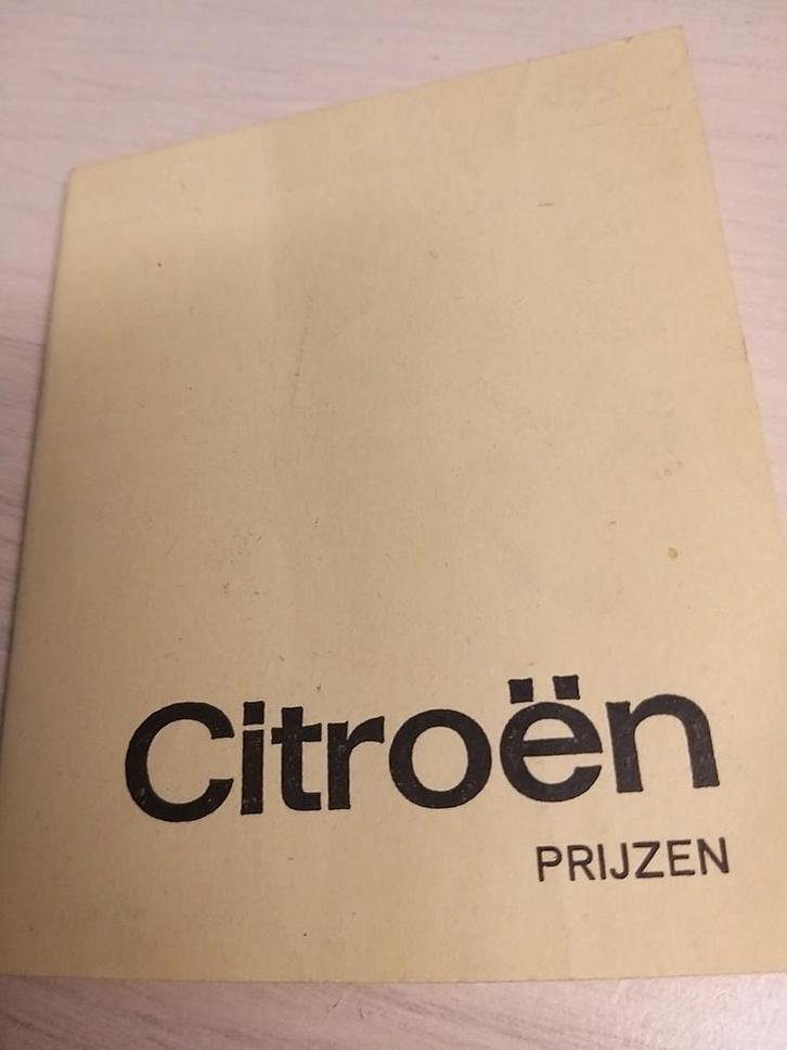 1967 Nederlandse Citroën prijslijst ID DS Dyane HY BESTELBUS, Boeken, Auto's | Folders en Tijdschriften, Zo goed als nieuw, Citroën