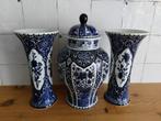 Kaststel/vaas, Delfts Blauw, Boch, 3-delig, Ophalen