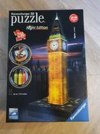 3D puzzel Big Ben met licht., Hobby en Vrije tijd, Denksport en Puzzels, Ophalen of Verzenden, Minder dan 500 stukjes, Zo goed als nieuw