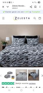 Zebra Wonderdekbed 140x200 - 4 Seizoenen, Eenpersoons, Zwart, Nieuw, Ophalen of Verzenden