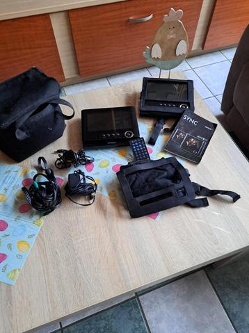 Sync odys dual screen portable dvd player beschikbaar voor biedingen