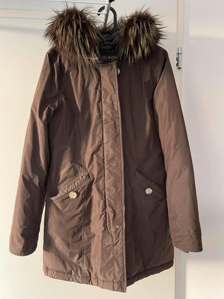 Woolrich Jas - Maat XS - Bruin, Kleding | Dames, Jassen | Winter, Gedragen, Maat 34 (XS) of kleiner, Bruin, Ophalen