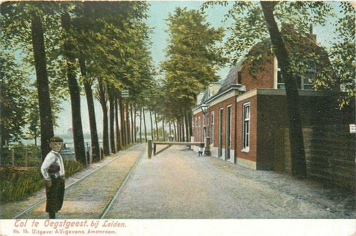 701001023 Oegstgeest Tol, Verzamelen, Ansichtkaarten | Nederland, Zuid-Holland, Voor 1920, Verzenden
