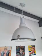 Grijze industriële hanglamp  40cm, Ophalen, Gebruikt, Metaal, Minder dan 50 cm