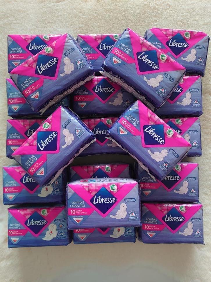 20 pakjes Libresse maxi+ met vleugels maandverband, Sieraden, Tassen en Uiterlijk, Uiterlijk | Lichaamsverzorging, Nieuw, Overige typen