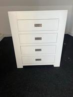 Witte Ladekast - 4 Laden, Huis en Inrichting, Kasten | Ladekasten, Ophalen, Minder dan 50 cm, Gebruikt, 3 of 4 laden