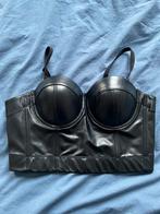 Lederen Korset croptop 38C maat M, Verzenden, Zwart, Body of Korset