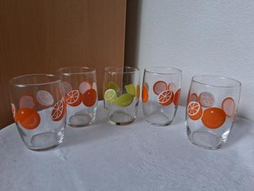 Vintage retro sapglaasjes fruitafbeeldingen *eureka* beschikbaar voor biedingen