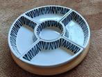 Tapas schaal met zebraprint op draaiplateau, Huis en Inrichting, Keuken | Servies, Ophalen of Verzenden, Overige stijlen, Aardewerk