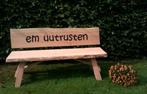 Cadeau tip houten bank met tekst, Tuin en Terras, Tuinbanken, Ophalen of Verzenden, Zo goed als nieuw, Hout