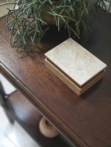 Travertin Messing Doosje - Jaren 70 beschikbaar voor biedingen