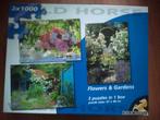 Wild Horse - Flowers & Gardens - 3 x 1000 stukjes, Ophalen of Verzenden, 500 t/m 1500 stukjes, Legpuzzel, Zo goed als nieuw