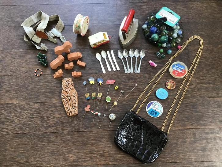 Allerlei - sokophouders - tasje - Majorette caravan etc., Antiek en Kunst, Curiosa en Brocante, Ophalen of Verzenden
