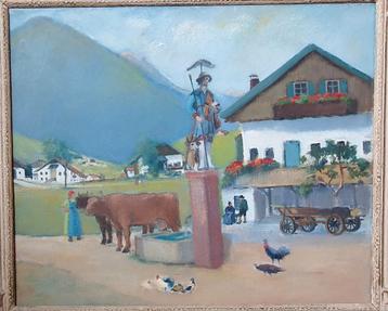 Pastelverf op doek door Jan Heesters zonder lijst beschikbaar voor biedingen