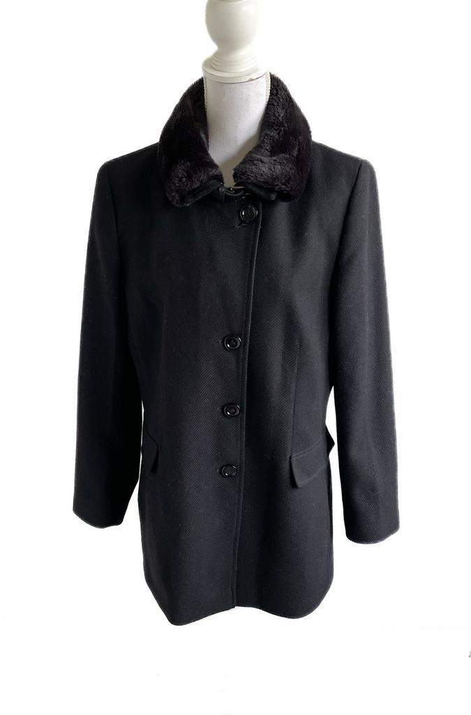 Mooi jas van Fuchs Schmitt 42, Kleding | Dames, Jassen | Winter, Zo goed als nieuw, Maat 42/44 (L), Zwart, Ophalen of Verzenden