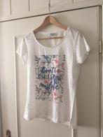 Wit gebreiden shirt met bloemen van UpFashion, maat M, Verzenden, Wit, UpFashion, Maat 46/48 (XL) of groter
