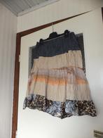 Boho bohemian Ibiza strokenrok panter details franjels 38, Kleding | Dames, Rokken, Maat 38/40 (M), Knielengte, Gedragen, Verzenden