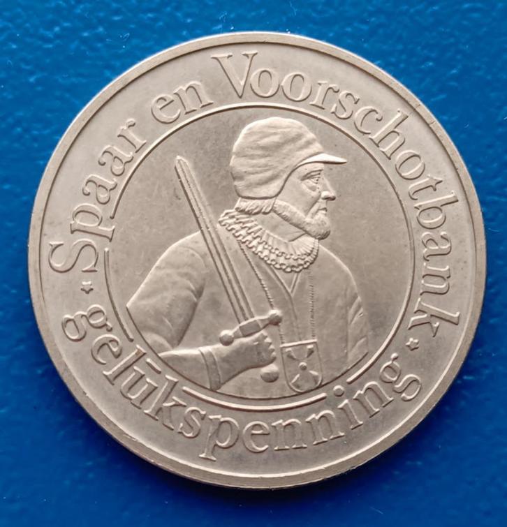 Spaar en Voorschotbank Surhuisterveen - Gelukspenning, Postzegels en Munten, Penningen en Medailles, Overige materialen, Nederland