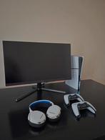 PS5 Digital + 2 controllers + Headset+ Gaming monitor, Ophalen of Verzenden, Zo goed als nieuw, Overige platformen