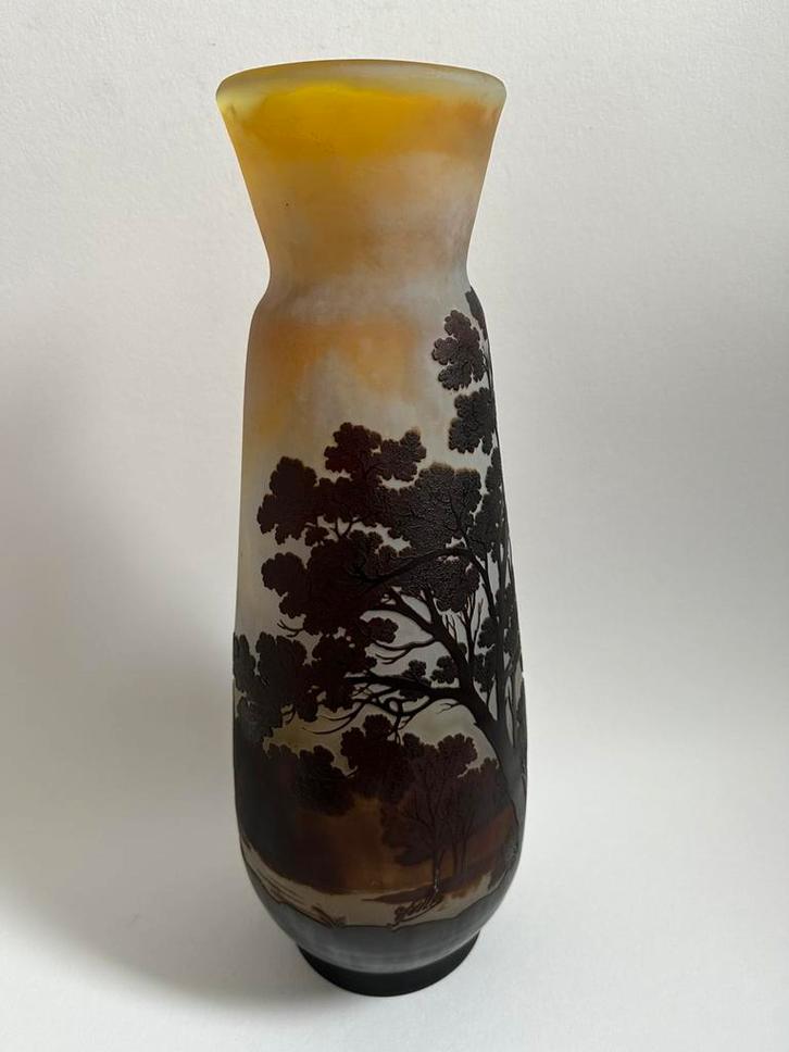 Emile Gallé "paysage de verre "Art Nouveau vaas 1919, Antiek en Kunst, Antiek | Glas en Kristal, Ophalen of Verzenden