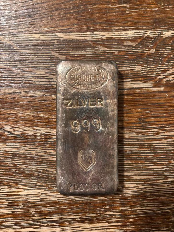 Zilverbaar 1kg - 999 Fijnzilver, Postzegels en Munten, Edelmetalen en Baren, Zilver, Ophalen of Verzenden