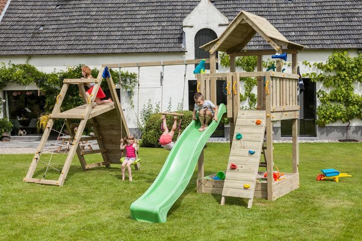 Houten Speeltoestel laten plaatsen? Acta Speelgoed!, Kinderen en Baby's, Speelgoed | Buiten | Speeltoestellen, Nieuw, Glijbaan