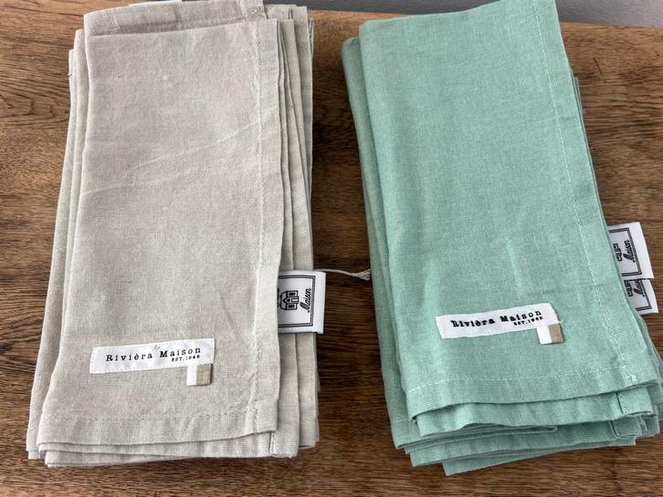Riviera Maison servetten – set van 12, nieuw, Kleding | Dames, Spijkerbroeken en Jeans, Zo goed als nieuw, W28 - W29 (confectie 36)