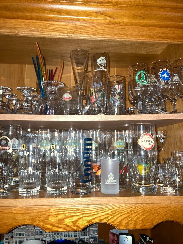 Verzameling Authentieke Bierglazen, Antiek en Kunst, Antiek | Glas en Kristal, Ophalen