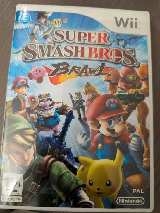 Super Smash Bros. Brawl, Spelcomputers en Games, Games | Nintendo Wii, Zo goed als nieuw, Vechten, 3 spelers of meer, Vanaf 12 jaar